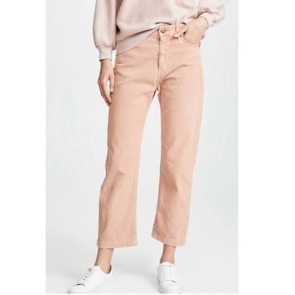 The GREAT. Rambler Corduroy Pants in Pink - Picture 1 of 10